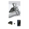 MARSİLYAN™- iPhone 14 Pro Kılıf Vadi Çizgi Özel Seri - Siyah 3D Antistatik Hayalet Cam Ekran Koruyucu + Raze Metal Kamera Lens - GD