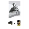 MARSİLYAN™- iPhone 14 Pro Kılıf Vadi Çizgi Özel Seri - Siyah Buffer Cam Ekran Koruyucu + Raze Metal Kamera Lens - GD
