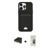 MARSİLYAN™- iPhone 14 Pro Kılıf Vadi Çizgi Prime - Siyah 6D Mat Seramik Hayalet Nano Ekran Koruyucu + Raze Metal Kamera Lens - GD