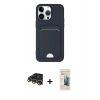MARSİLYAN™- iPhone 14 Pro Kılıf Vadi Çizgi Prime - Siyah 6D Mat Seramik Hayalet Nano Ekran Koruyucu + Raze Metal Kamera Lens - GD
