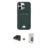 MARSİLYAN™- iPhone 14 Pro Kılıf Vadi Çizgi Prime - Siyah 6D Mat Seramik Hayalet Nano Ekran Koruyucu + Raze Metal Kamera Lens - GD