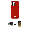 MARSİLYAN™- iPhone 14 Pro Kılıf Vadi Çizgi Prime - Siyah Buffer Cam Ekran Koruyucu + Raze Metal Kamera Lens - GD