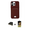 MARSİLYAN™- iPhone 14 Pro Kılıf Vadi Çizgi Prime - Siyah Buffer Cam Ekran Koruyucu + Raze Metal Kamera Lens - GD