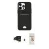 MARSİLYAN™- iPhone 14 Pro Kılıf Vadi Çizgi Prime - Siyah Mat Seramik Nano Ekran Koruyucu + Raze Metal Kamera Lens - GD