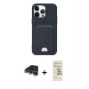 MARSİLYAN™- iPhone 14 Pro Kılıf Vadi Çizgi Prime - Siyah Mat Seramik Nano Ekran Koruyucu + Raze Metal Kamera Lens - GD