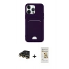 MARSİLYAN™- iPhone 14 Pro Kılıf Vadi Çizgi Prime - Siyah Mat Seramik Nano Ekran Koruyucu + Raze Metal Kamera Lens - GD