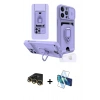 MARSİLYAN™- iPhone 14 Pro Kılıf Vadi Form Prime - Siyah 3D Antistatik Cam Ekran Koruyucu + Raze Metal Kamera Lens - GD