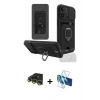MARSİLYAN™- iPhone 14 Pro Kılıf Vadi Form Prime - Siyah 3D Antistatik Cam Ekran Koruyucu + Raze Metal Kamera Lens - GD