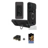 MARSİLYAN™- iPhone 14 Pro Kılıf Vadi Form Prime - Siyah Buffer Hayalet Cam Ekran Koruyucu + Raze Metal Kamera Lens - GD