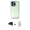 MARSİLYAN™- iPhone 14 Pro Kılıf Vadi Minimal - Şeffaf Pasifik Cam Ekran Koruyucu + Raze Metal Kamera Lens - GD