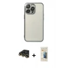 MARSİLYAN™- iPhone 14 Pro Kılıf Vadi Minimal - Siyah 6D Mat Seramik Hayalet Nano Ekran Koruyucu + Raze Metal Kamera Lens - GD