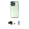 MARSİLYAN™- iPhone 14 Pro Kılıf Vadi Minimal - Siyah Joko Magic 5D Cam + Gold Raze Metal Kamera Lens
