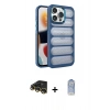 MARSİLYAN™- iPhone 14 Pro Kılıf Yadigar Doku Özel Seri - Siyah Joko Magic 5D Cam + Raze Metal Kamera Lens - GD