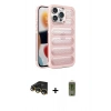 MARSİLYAN™- iPhone 14 Pro Kılıf Yadigar Doku Özel Seri - Siyah Joko Magic 5D Hayalet Cam + Raze Metal Kamera Lens - GD