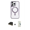 MARSİLYAN™- iPhone 14 Pro Kılıf Yadigar Klasik Özel Seri - Şeffaf Pasifik Cam Ekran Koruyucu + Raze Metal Kamera Lens - GD