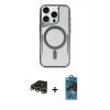 MARSİLYAN™- iPhone 14 Pro Kılıf Yadigar Klasik Özel Seri - Siyah 18D Cam Ekran Koruyucu + Raze Metal Kamera Lens - GD