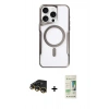 MARSİLYAN™- iPhone 14 Pro Kılıf Yadigar Klasik Özel Seri - Siyah 20D Premium Cam Ekran Koruyucu + Raze Metal Kamera Lens - GD