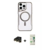 MARSİLYAN™- iPhone 14 Pro Kılıf Yadigar Klasik Özel Seri - Siyah 20D Premium Cam Ekran Koruyucu + Raze Metal Kamera Lens - GD