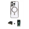 MARSİLYAN™- iPhone 14 Pro Kılıf Yadigar Klasik Özel Seri - Siyah 360 Mat Full Body Arka Koruyucu + Raze Metal Kamera Lens - GD