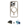 MARSİLYAN™- iPhone 14 Pro Kılıf Yadigar Klasik Özel Seri - Siyah 3D Antistatik Cam Ekran Koruyucu + Raze Metal Kamera Lens - GD