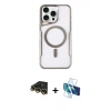 MARSİLYAN™- iPhone 14 Pro Kılıf Yadigar Klasik Özel Seri - Siyah 3D Antistatik Cam Ekran Koruyucu + Raze Metal Kamera Lens - GD