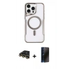 MARSİLYAN™- iPhone 14 Pro Kılıf Yadigar Klasik Özel Seri - Siyah 3D Antistatik Hayalet Cam Ekran Koruyucu + Raze Metal Kamera Lens - GD