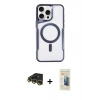 MARSİLYAN™- iPhone 14 Pro Kılıf Yadigar Klasik Özel Seri - Siyah 6D Mat Seramik Hayalet Nano Ekran Koruyucu + Raze Metal Kamera Lens - GD