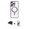 MARSİLYAN™- iPhone 14 Pro Kılıf Yadigar Klasik Özel Seri - Siyah Bilvis 3D Mat Cam Ekran Koruyucu + Raze Metal Kamera Lens - GD