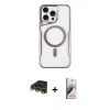MARSİLYAN™- iPhone 14 Pro Kılıf Yadigar Klasik Özel Seri - Siyah Bilvis 3D Mat Cam Ekran Koruyucu + Raze Metal Kamera Lens - GD