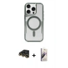 MARSİLYAN™- iPhone 14 Pro Kılıf Yadigar Klasik Özel Seri - Siyah Bilvis 3D Mat Cam Ekran Koruyucu + Raze Metal Kamera Lens - GD