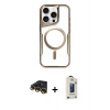 MARSİLYAN™- iPhone 14 Pro Kılıf Yadigar Klasik Özel Seri - Siyah Bilvis Hayalet Cam Ekran Koruyucu + Raze Metal Kamera Lens - GD