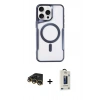 MARSİLYAN™- iPhone 14 Pro Kılıf Yadigar Klasik Özel Seri - Siyah Bilvis Hayalet Cam Ekran Koruyucu + Raze Metal Kamera Lens - GD