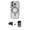 MARSİLYAN™- iPhone 14 Pro Kılıf Yadigar Klasik Özel Seri - Siyah Buffer Hayalet Cam Ekran Koruyucu + Raze Metal Kamera Lens - GD