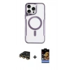 MARSİLYAN™- iPhone 14 Pro Kılıf Yadigar Klasik Özel Seri - Siyah Buffer Hayalet Cam Ekran Koruyucu + Raze Metal Kamera Lens - GD