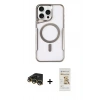 MARSİLYAN™- iPhone 14 Pro Kılıf Yadigar Klasik Özel Seri - Siyah Mat Seramik Nano Ekran Koruyucu + Raze Metal Kamera Lens - GD