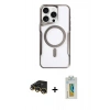 MARSİLYAN™- iPhone 14 Pro Kılıf Yadigar Klasik Özel Seri - Siyah Polymer Nano Ekran Koruyucu + Raze Metal Kamera Lens - GD