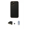 MARSİLYAN™- iPhone 14 Pro Kılıf Yadigar Klasik - Siyah Joko Magic 5D Cam + Gold Raze Metal Kamera Lens