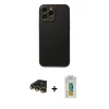 MARSİLYAN™- iPhone 14 Pro Kılıf Yadigar Klasik - Siyah Polymer Nano Ekran Koruyucu + Raze Metal Kamera Lens - GD