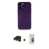 MARSİLYAN™- iPhone 14 Pro Kılıf Yadigar Yansıma Serisi - Siyah 6D Mat Seramik Hayalet Nano Ekran Koruyucu + Raze Metal Kamera Lens - GD