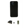 MARSİLYAN™- iPhone 14 Pro Kılıf Yadigar Yansıma Serisi - Siyah Joko Magic 5D Hayalet Cam + Raze Metal Kamera Lens - GD