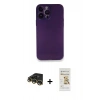 MARSİLYAN™- iPhone 14 Pro Kılıf Yadigar Yansıma Serisi - Siyah Mat Seramik Nano Ekran Koruyucu + Raze Metal Kamera Lens - GD