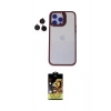 MARSİLYAN™- iPhone 14 Pro Kılıf Yankı Asil Serisi - Siyah Buffer Cam Ekran Koruyucu