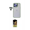 MARSİLYAN™- iPhone 14 Pro Kılıf Yankı Asil Serisi - Siyah Buffer Cam Ekran Koruyucu