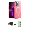 MARSİLYAN™- iPhone 14 Pro Kılıf Yankı Çizgi - Siyah 20D Premium Cam Ekran Koruyucu + Raze Metal Kamera Lens - GD