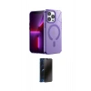MARSİLYAN™- iPhone 14 Pro Kılıf Yankı Çizgi - Siyah 3D Antistatik Hayalet Cam Ekran Koruyucu