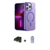 MARSİLYAN™- iPhone 14 Pro Kılıf Yankı Çizgi - Siyah Joko Magic 5D Cam + Gold Raze Metal Kamera Lens