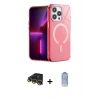 MARSİLYAN™- iPhone 14 Pro Kılıf Yankı Çizgi - Siyah Joko Magic 5D Cam + Gold Raze Metal Kamera Lens