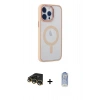 MARSİLYAN™- iPhone 14 Pro Kılıf Yankı Işık Özel Seri - Siyah Joko Magic 5D Cam + Raze Metal Kamera Lens - GD