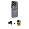 MARSİLYAN™- iPhone 14 Pro Kılıf Yankı Işık Prime - Siyah Buffer Cam Ekran Koruyucu + Raze Metal Kamera Lens - GD