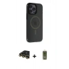 MARSİLYAN™- iPhone 14 Pro Kılıf Yankı Işık Prime - Siyah Joko Magic 5D Hayalet Cam + Raze Metal Kamera Lens - GD